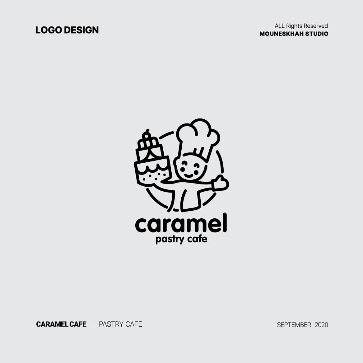 طراحی لوگوبرند کافه کارامل | CARAMEL CAFE — کاربرد