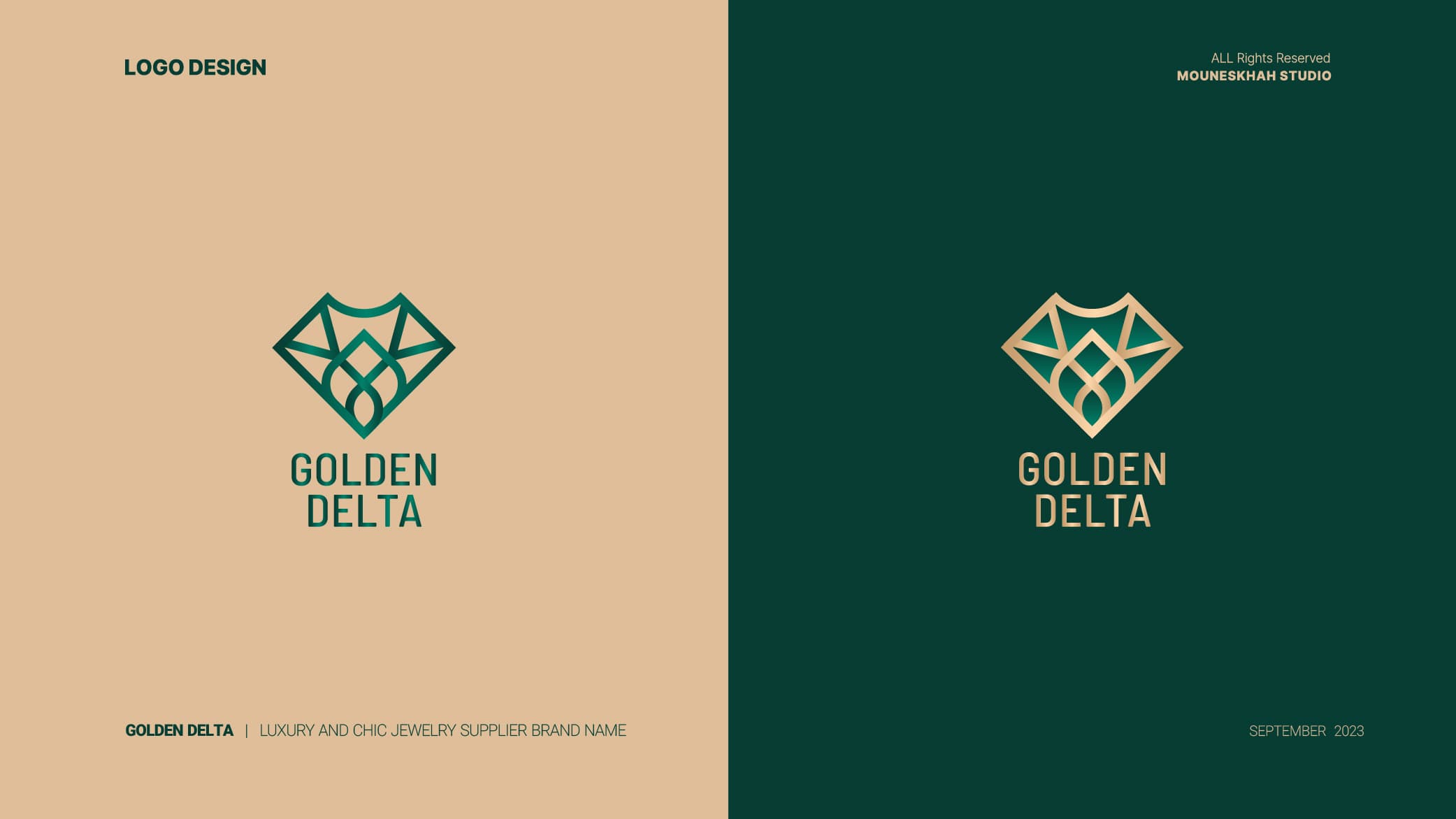 طراحی لوگو برند گلدن دلتا | GOLDEN DELTA — کاربرد