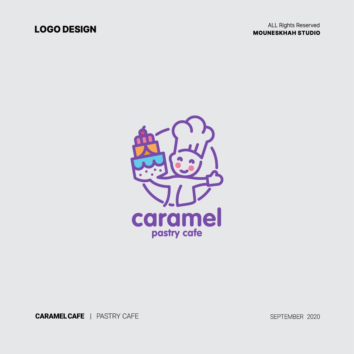 طراحی لوگوبرند کافه کارامل | CARAMEL CAFE — کاربرد