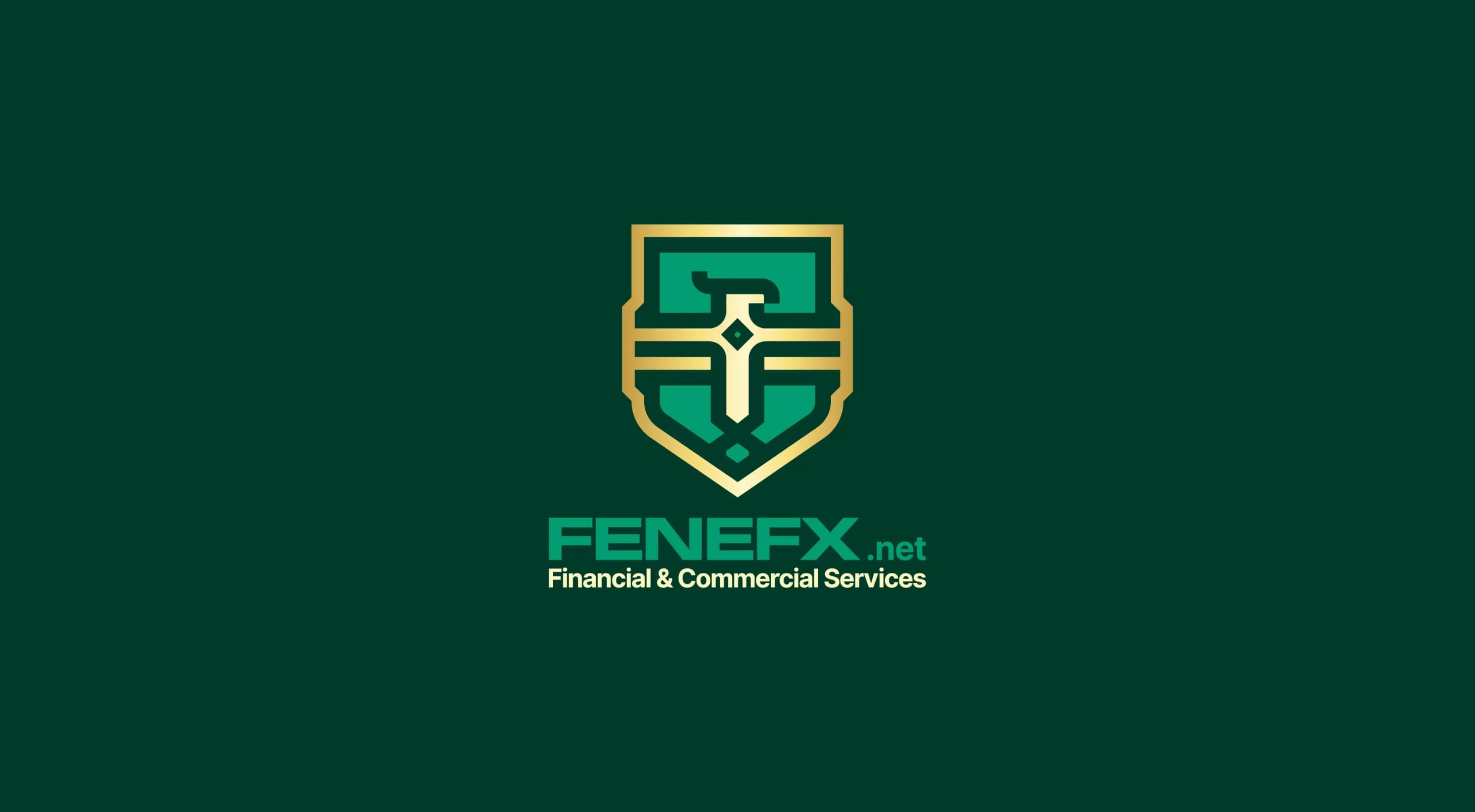 طراحی لوگو برند فنفیکس | FENEFX — لوگو روی رنگ سازمانی