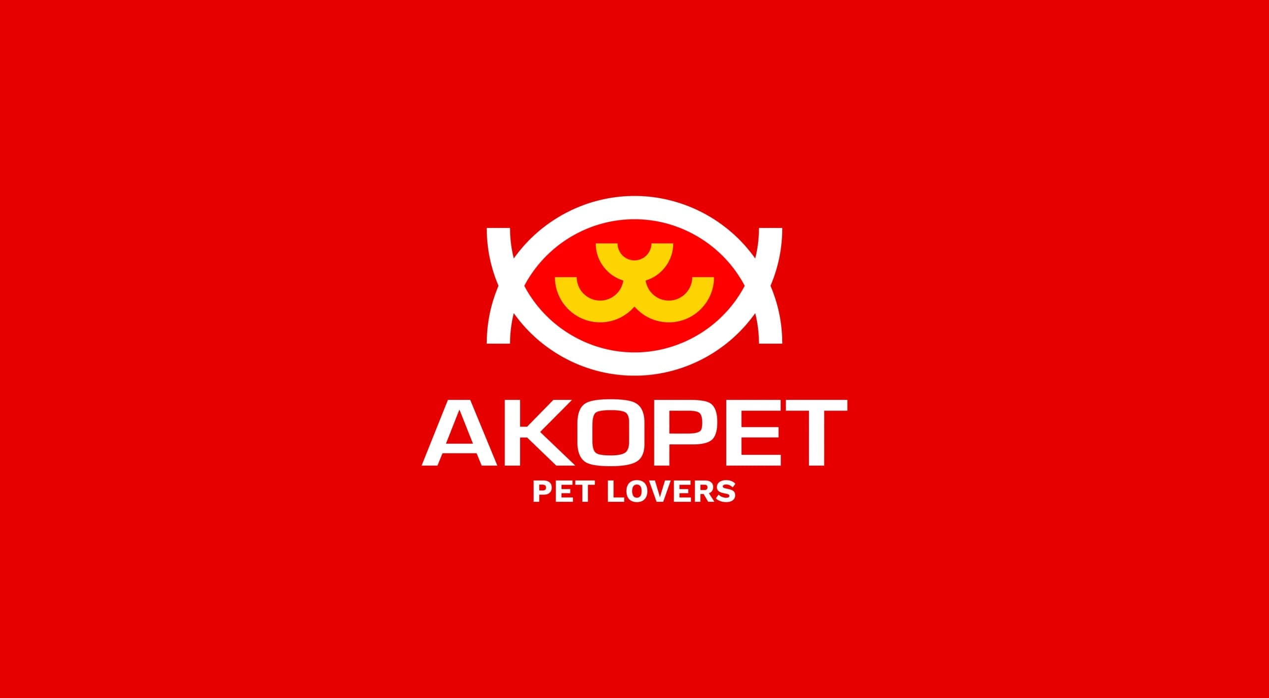 طراحی لوگو و هویت بصری آکوپت | AKOPET — لوگو روی رنگ سازمانی