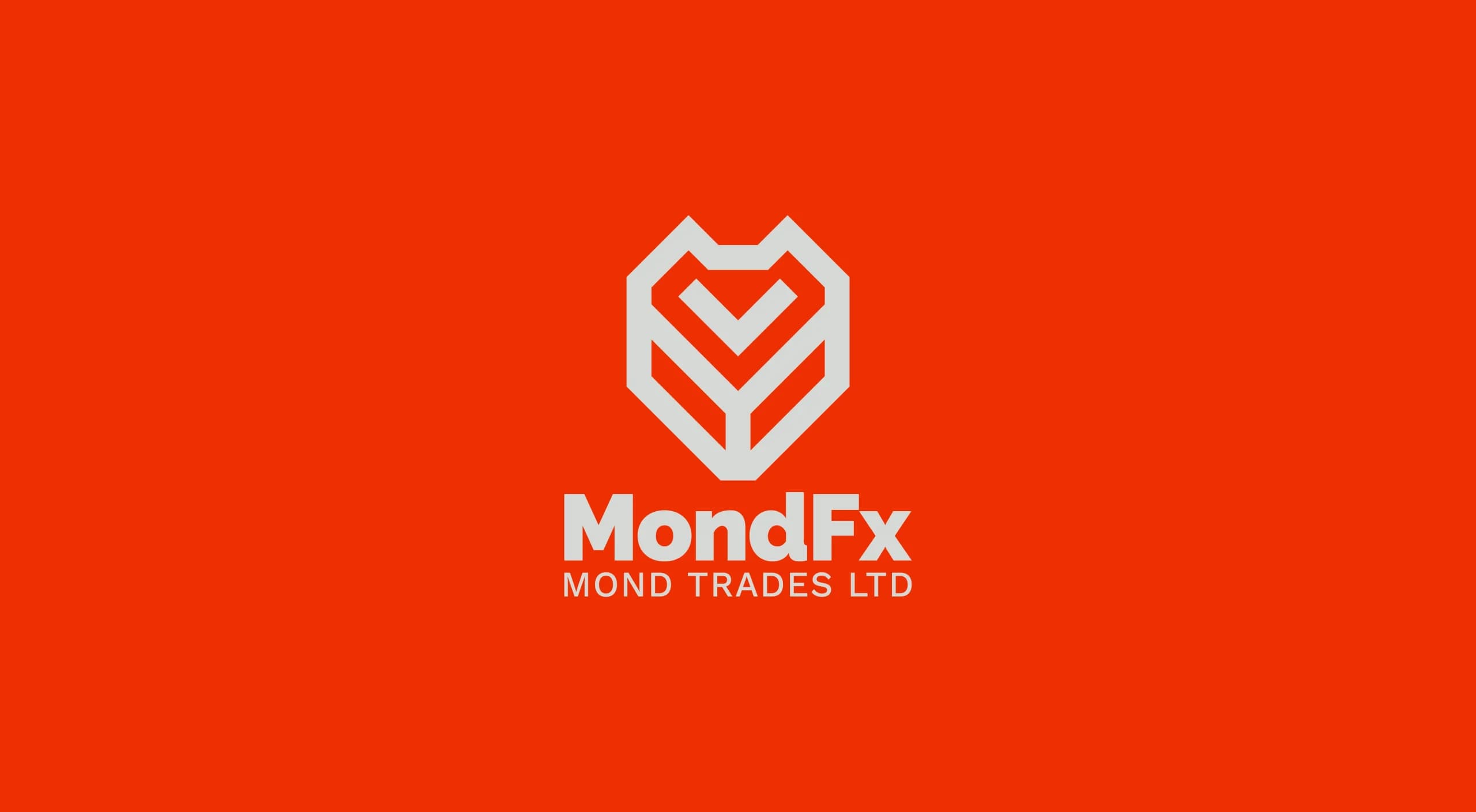 طراحی لوگو برند موندفیکس | MONDEFX — لوگو روی رنگ سازمانی