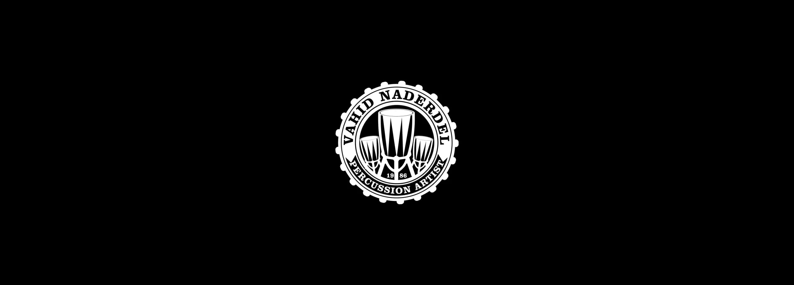 طراحی لوگو برند وحید نادردل | VAHID NADERDEL — لوگو روی زمینه تیره