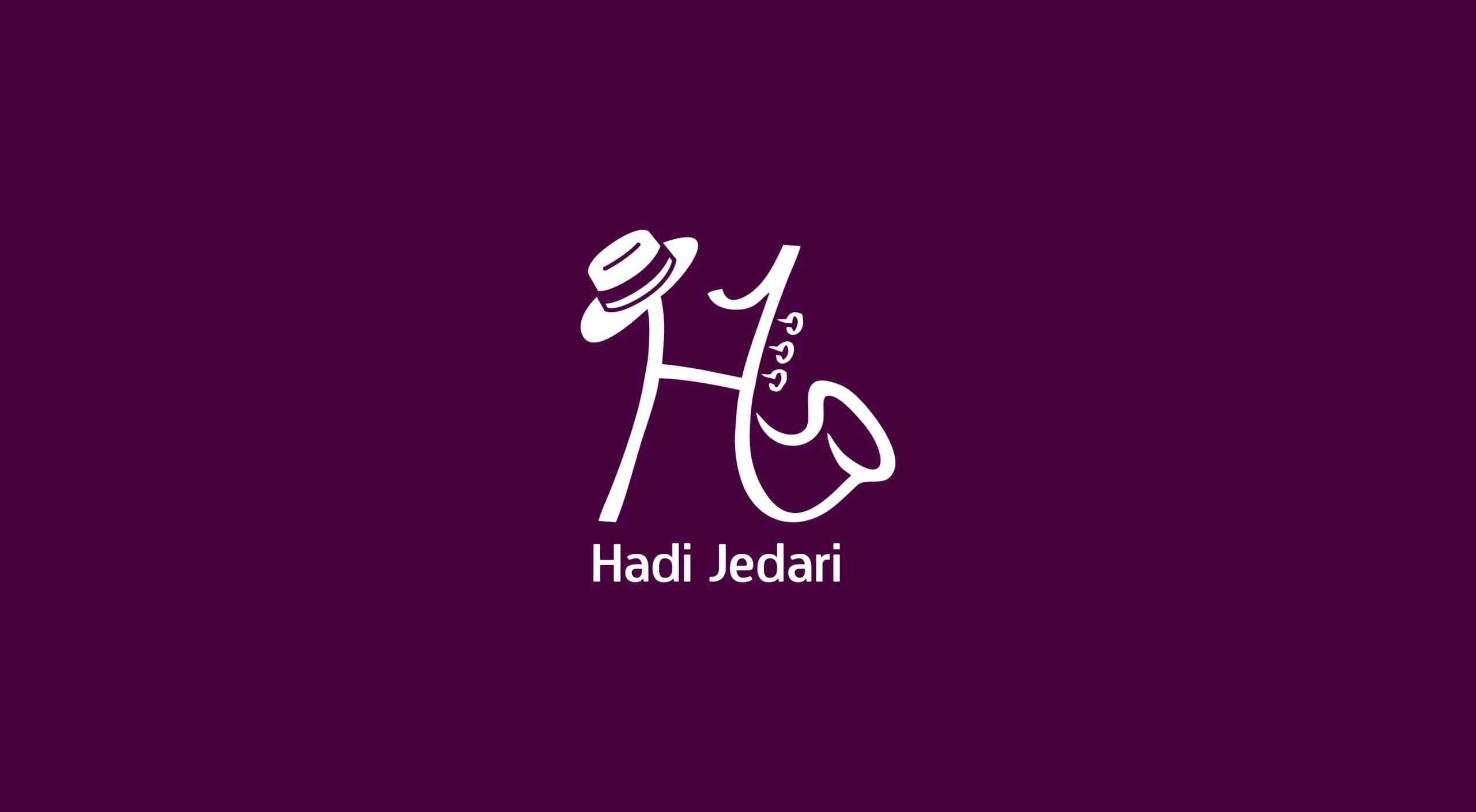 طراحی لوگو برند هادی جداری | HADI JEDARI — لوگو روی رنگ سازمانی