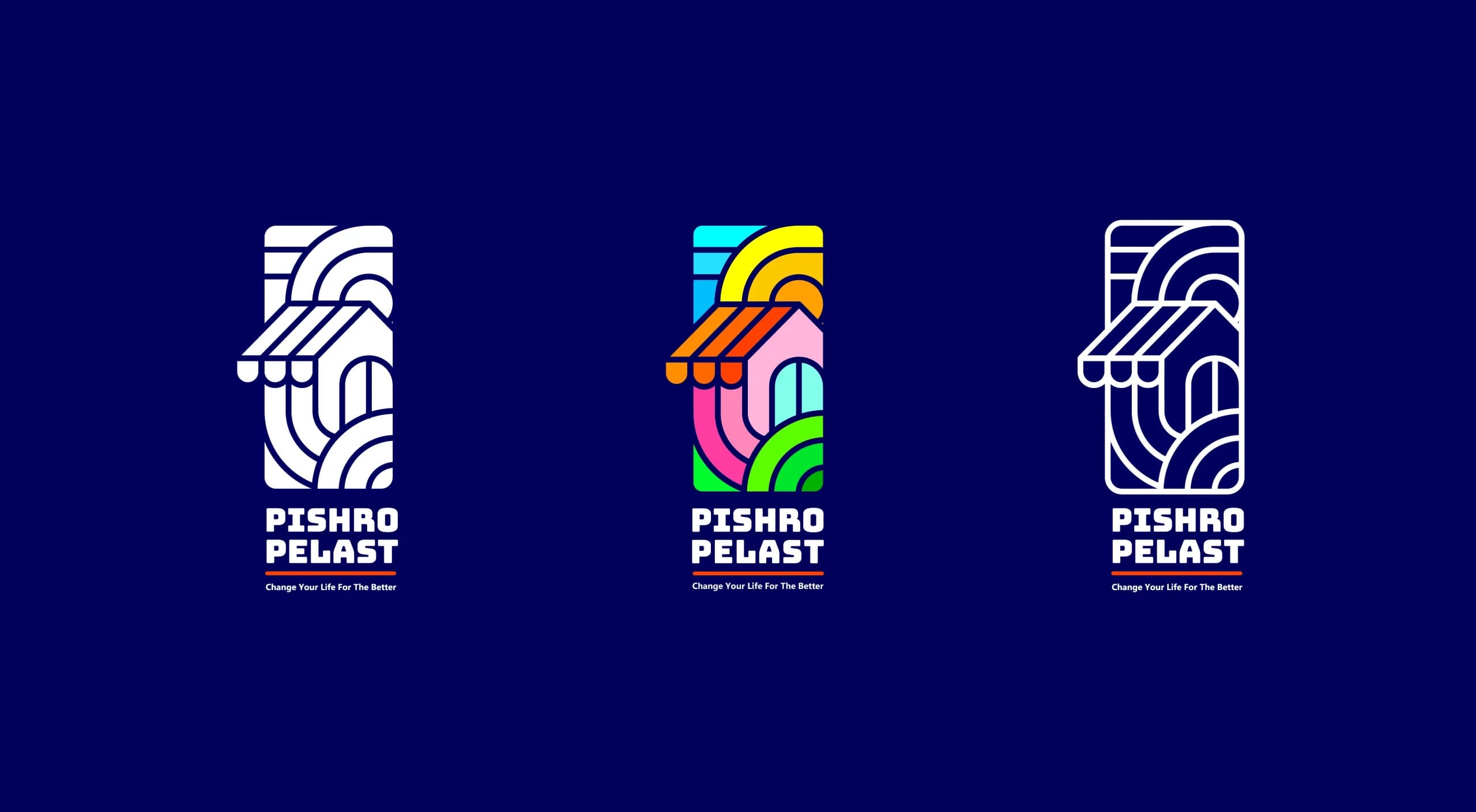 طراحی لوگو برند پیشرو پلاست | PISHRO PLAST — لوگو روی رنگ سازمانی