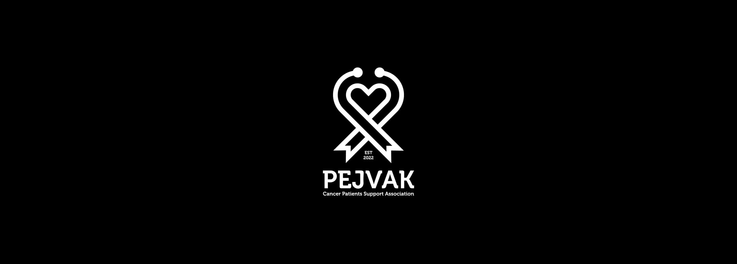طراحی لوگو برند پژواک | PEJVAK — لوگو روی زمینه تیره
