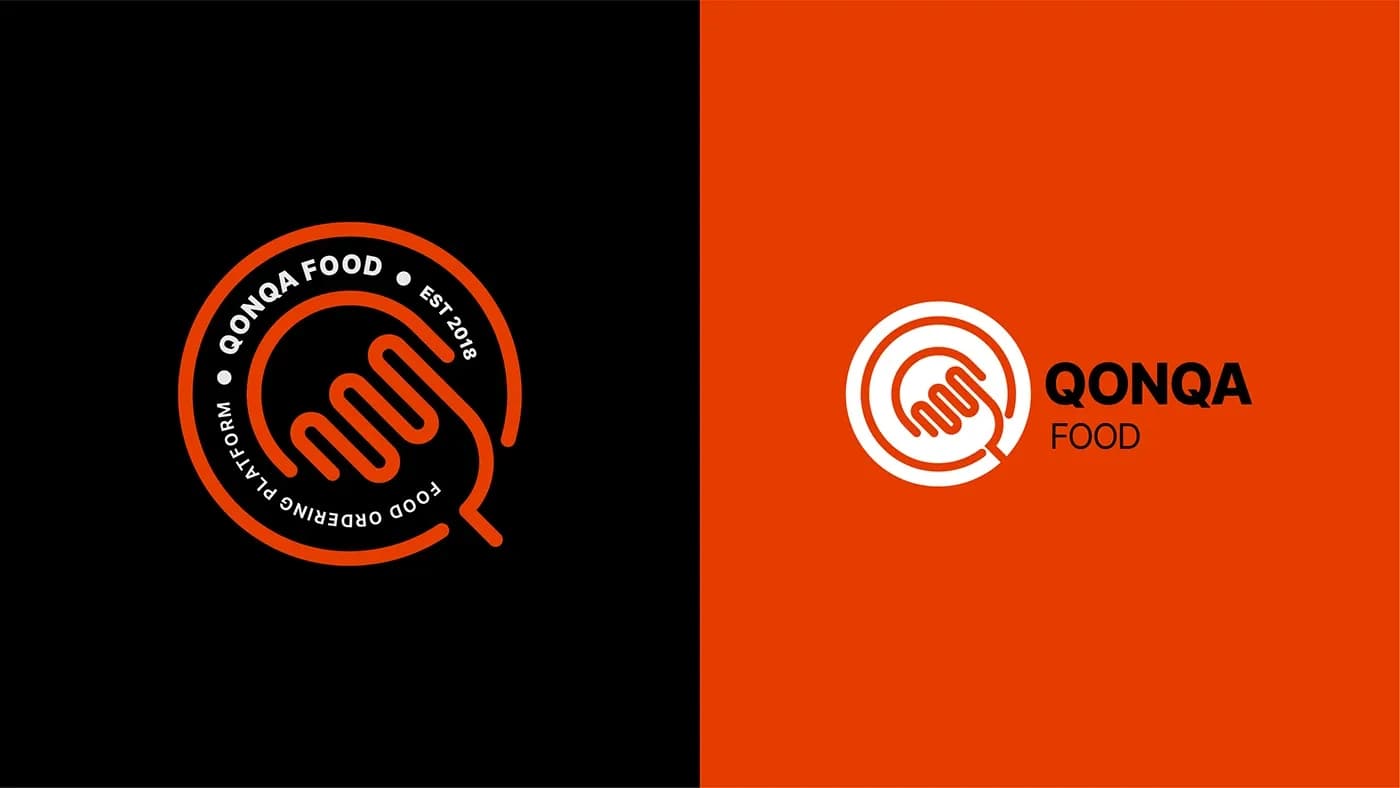 طراحی لوگو برند QONQA FOOD — کاربرد