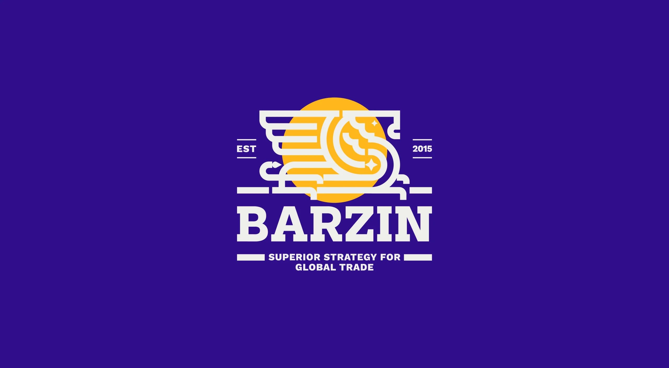 طراحی لوگو برند برزین | BARZIN — لوگو روی رنگ سازمانی
