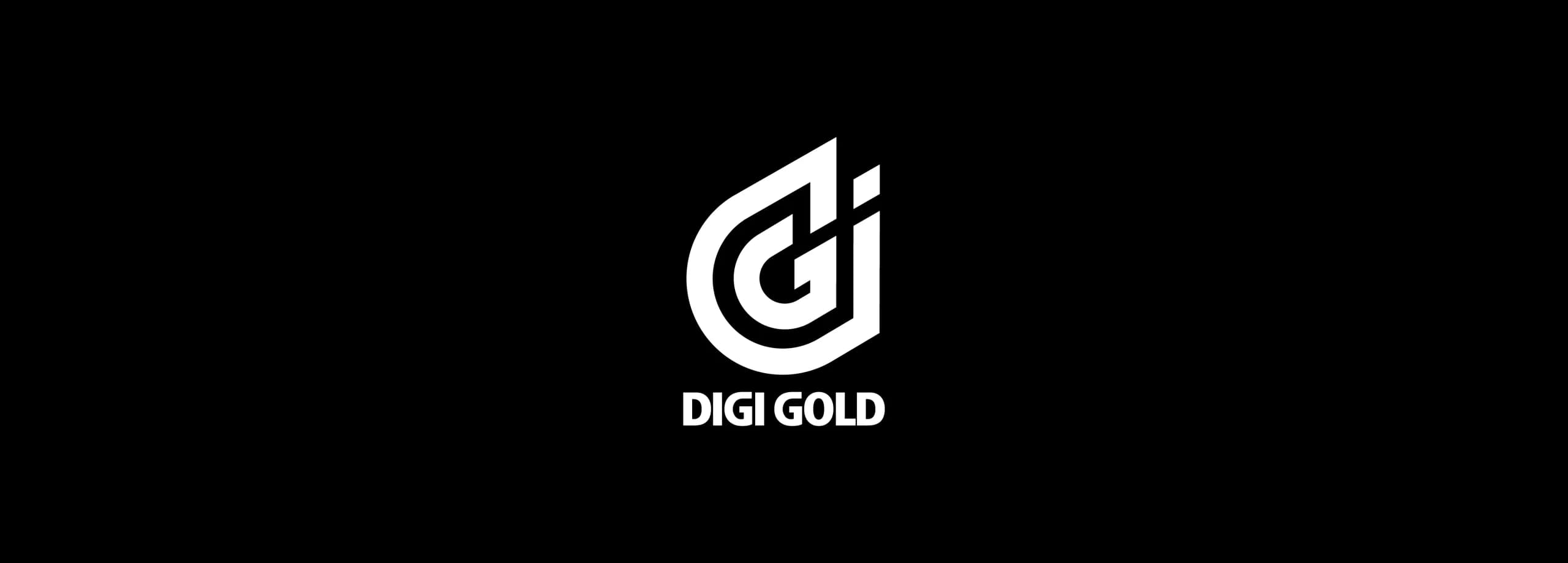 طراحی لوگو برند دیجی گلد | DIGI GOLD — لوگو روی زمینه تیره