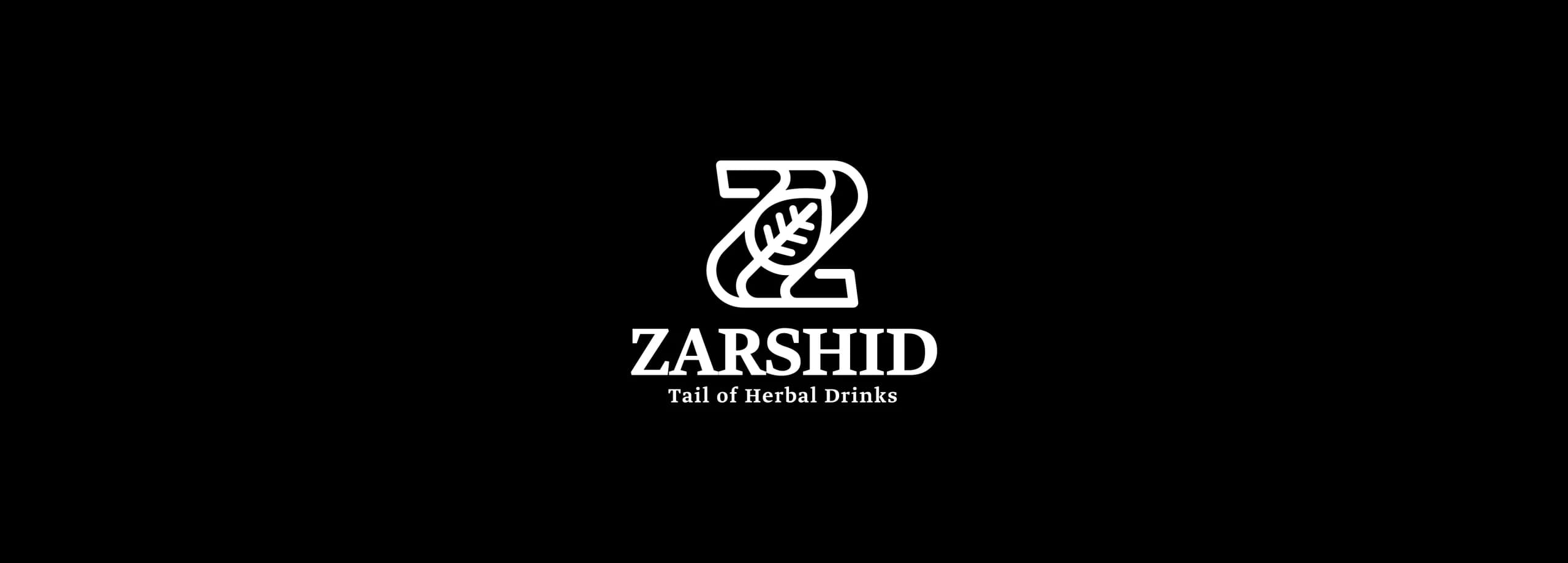 طراحی لوگو برند زرشید | ZARSHID — لوگو روی زمینه تیره