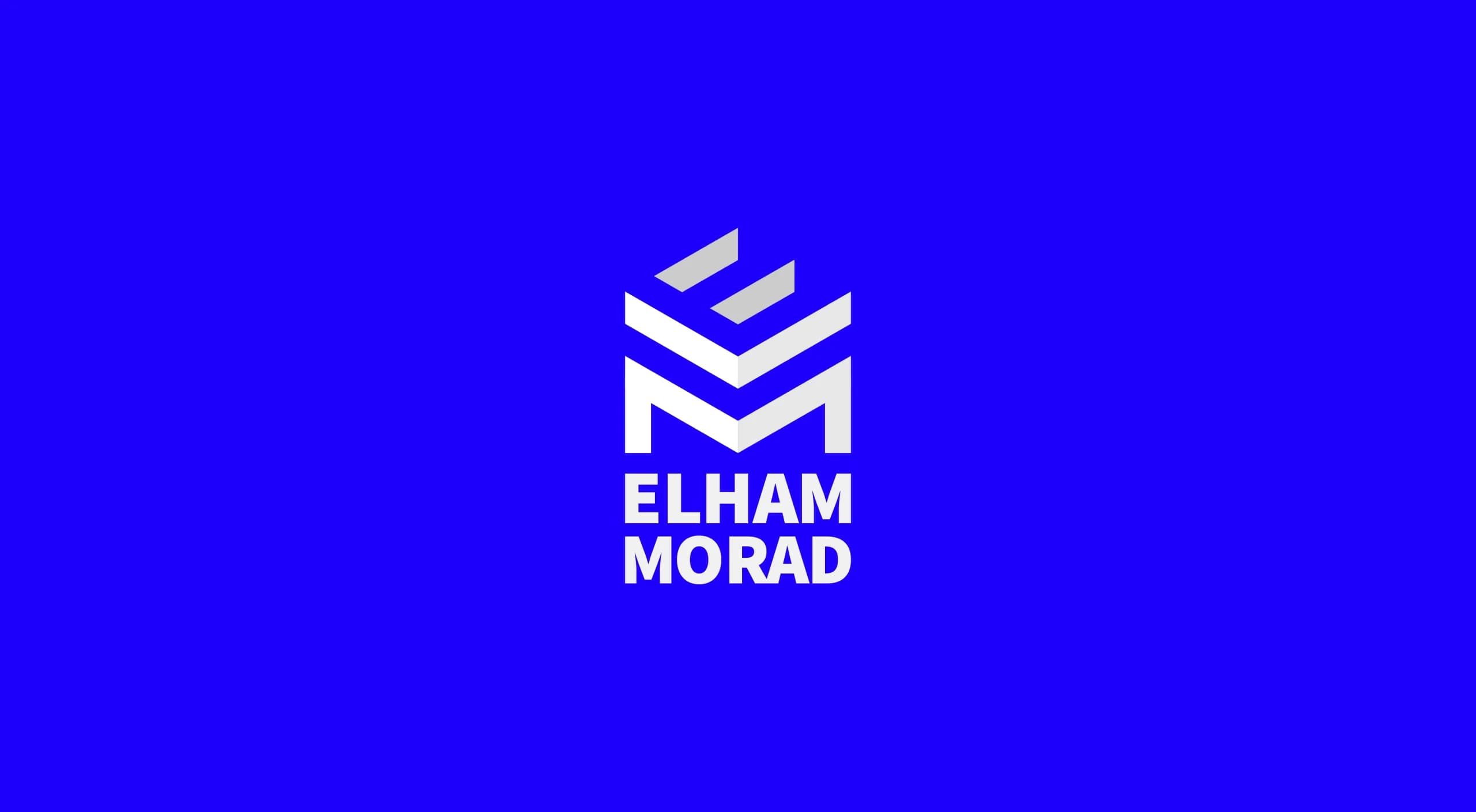 طراحی لوگو برند الهام مراد | Elham Morad — لوگو روی رنگ سازمانی