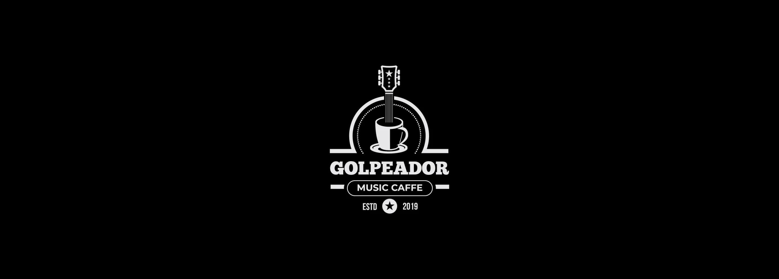 طراحی لوگو برند گلپیدور | GOLPEADOR — لوگو روی زمینه تیره
