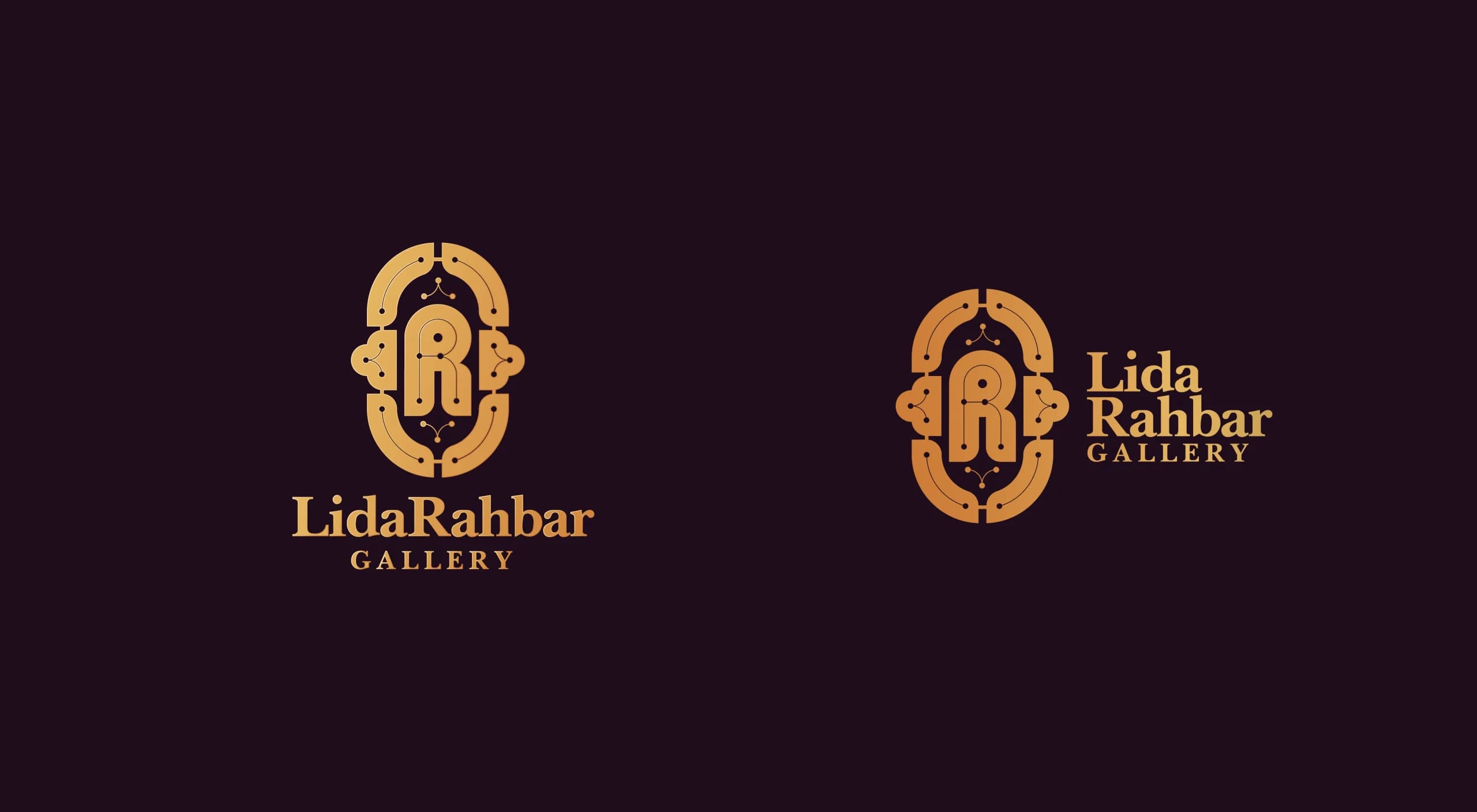 طراحی لوگو برند لیدا رهبر | LIDA RAHBAR — لوگو روی رنگ سازمانی