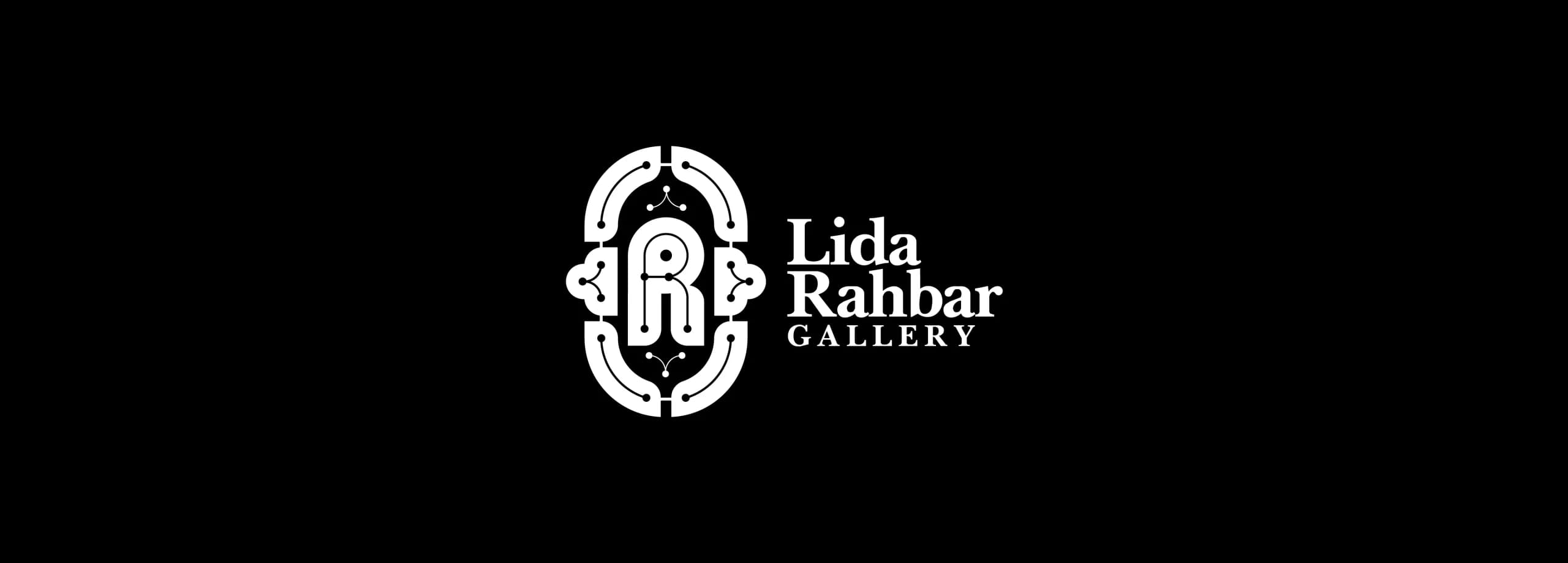 طراحی لوگو برند لیدا رهبر | LIDA RAHBAR — لوگو روی زمینه تیره