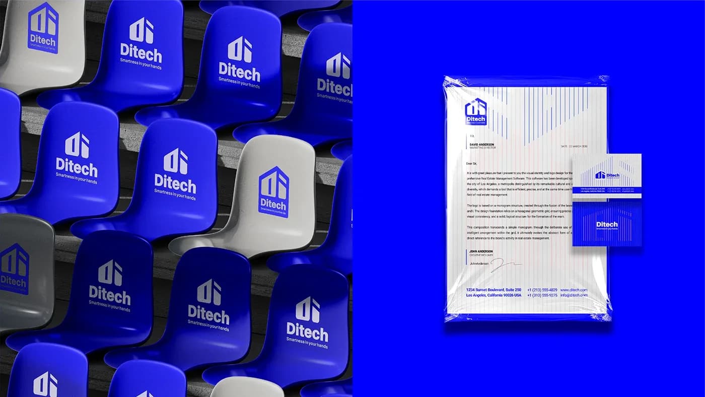 طراحی لوگو برند دیتک | DITECH — کاربرد