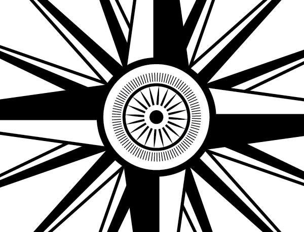 طراحی یک قطب نما با ایلاستریتور