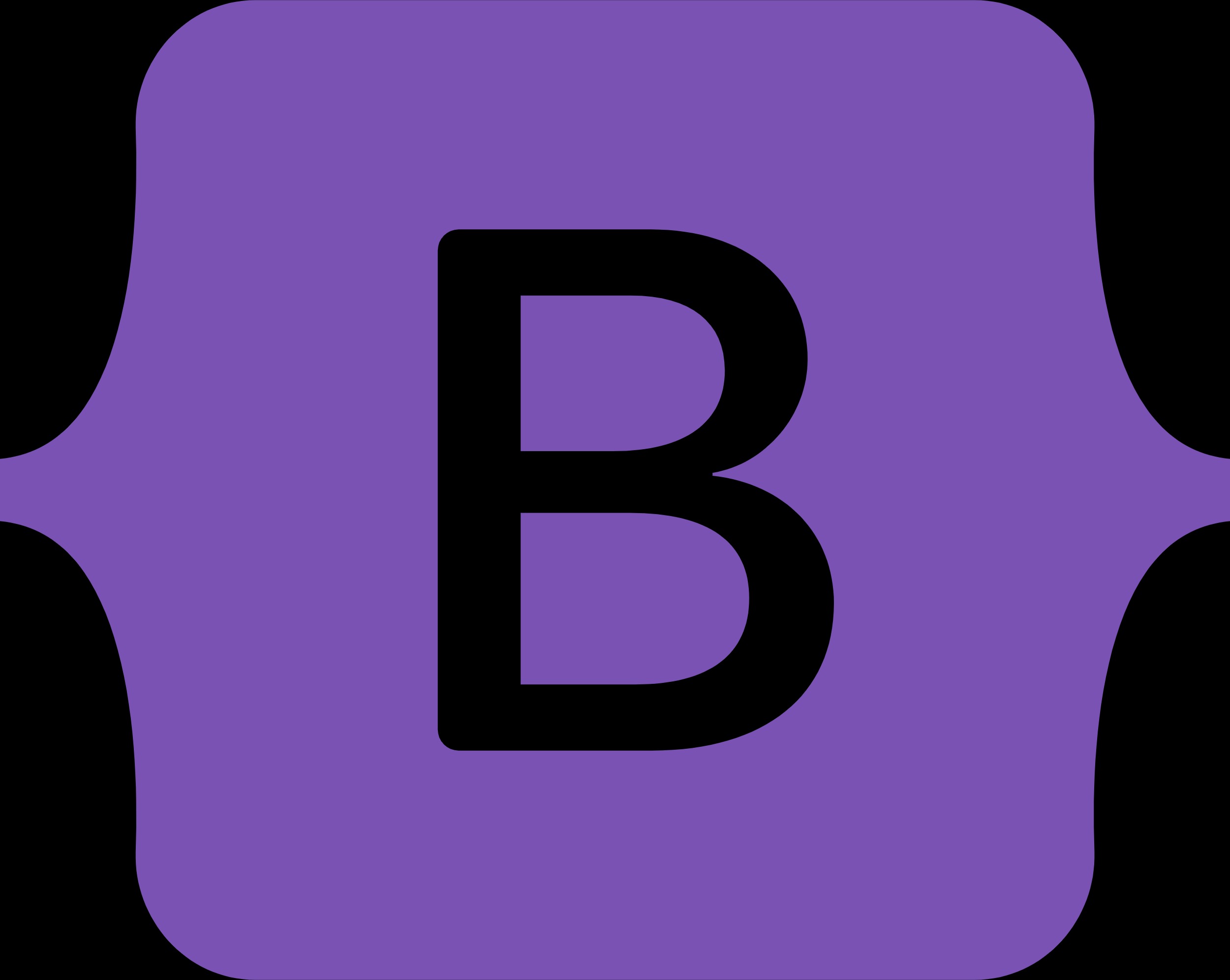 لوگو با حرف b Bootstrap